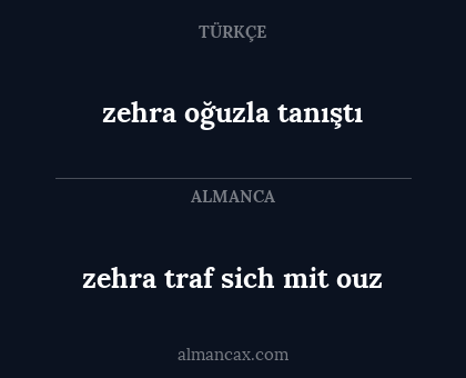 zehra traf sich mit ouz - zehra oğuzla tanıştı