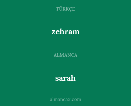 sarah - zehram
