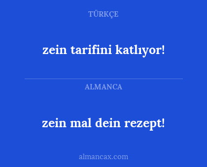 zein tarifini katlıyor! - zein mal dein rezept!