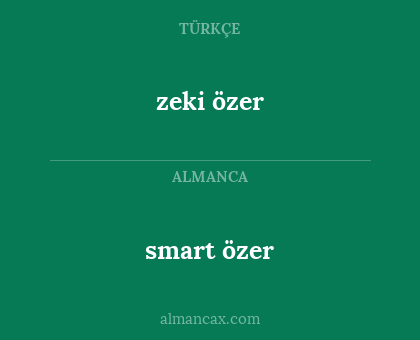 smart özer - zeki özer