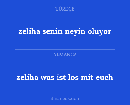 zeliha was ist los mit euch - zeliha senin neyin oluyor