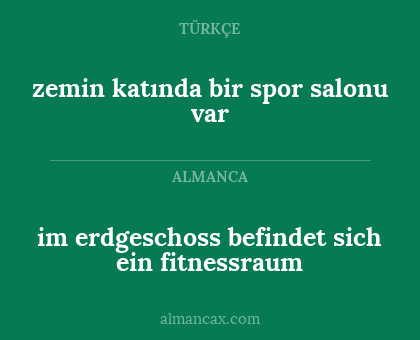zemin katında bir spor salonu var - im erdgeschoss befindet sich ein fitnessraum
