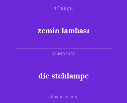 die stehlampe - zemin lambası