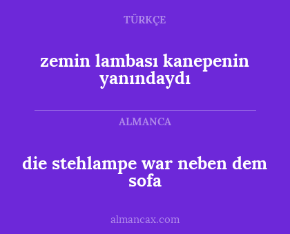 zemin lambası kanepenin yanındaydı - die stehlampe war neben dem sofa
