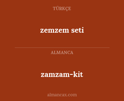 zamzam-kit - zemzem seti