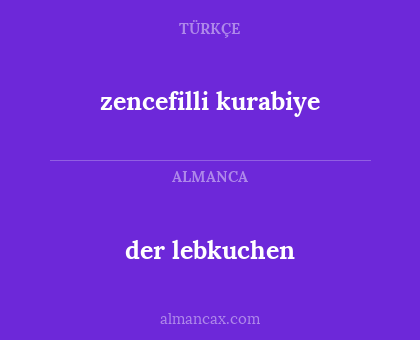 der lebkuchen - zencefilli kurabiye