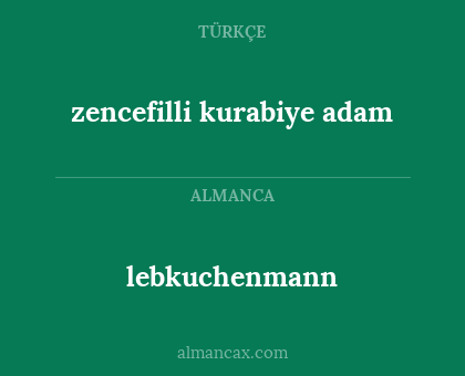 zencefilli kurabiye adam - lebkuchenmann