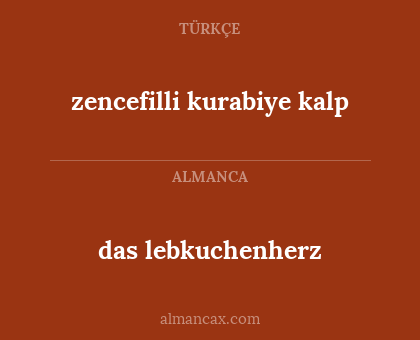 das lebkuchenherz - zencefilli kurabiye kalp