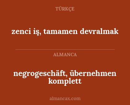 zenci iş, tamamen devralmak - negrogeschäft, übernehmen komplett