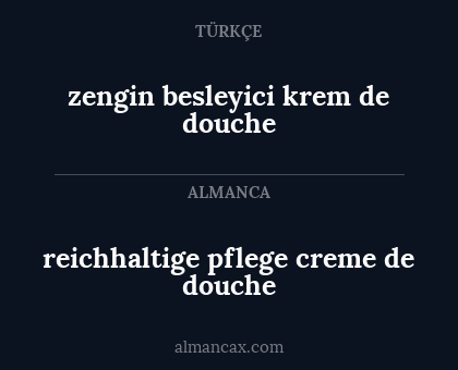 zengin besleyici krem de douche - reichhaltige pflege creme de douche