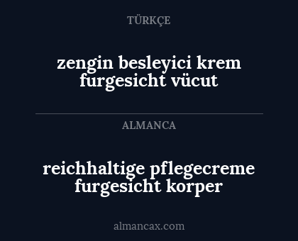 reichhaltige pflegecreme furgesicht korper - zengin besleyici krem furgesicht vücut