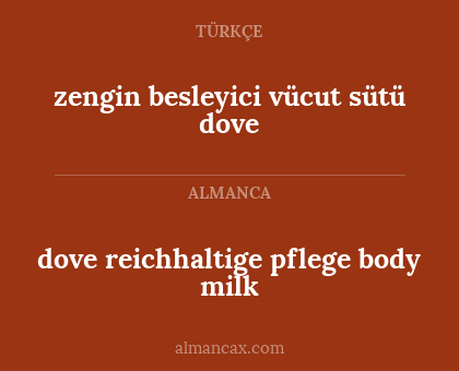 zengin besleyici vücut sütü dove - dove reichhaltige pflege body milk