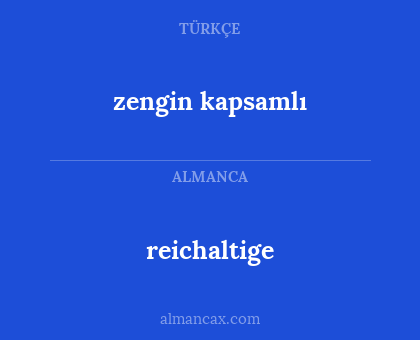 reichaltige - zengin kapsamlı