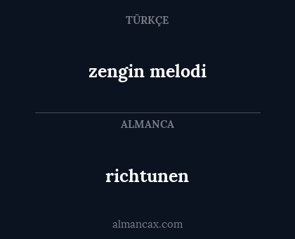 richtunen - zengin melodi