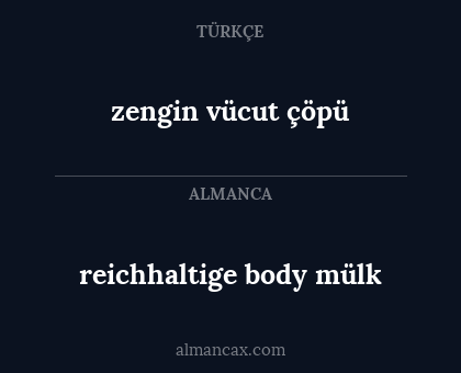 zengin vücut çöpü - reichhaltige body mülk