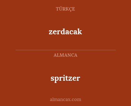 spritzer - zerdacak
