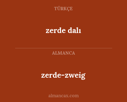 zerde-zweig - zerde dalı