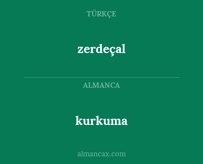 kurkuma - zerdeçal