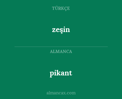 zeşin - pikant