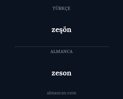 zeson - zeşön