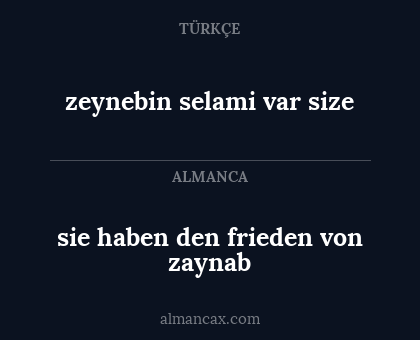 zeynebin selami var size - sie haben den frieden von zaynab