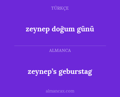 zeynep doğum günü - zeynep’s geburstag