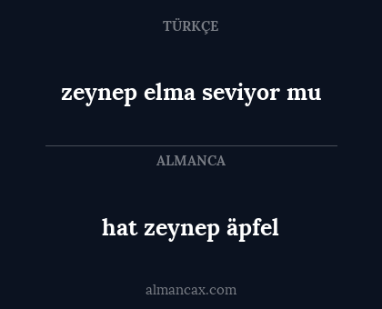 zeynep elma seviyor mu - hat zeynep äpfel