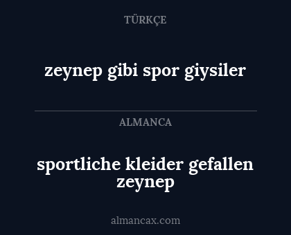 zeynep gibi spor giysiler - sportliche kleider gefallen zeynep