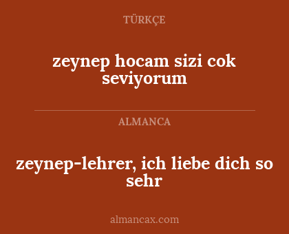 zeynep hocam sizi cok seviyorum - zeynep-lehrer, ich liebe dich so sehr