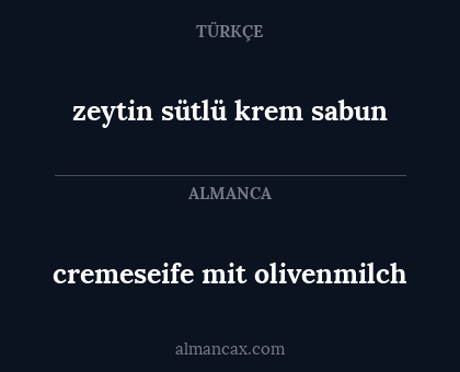 cremeseife mit olivenmilch - zeytin sütlü krem sabun