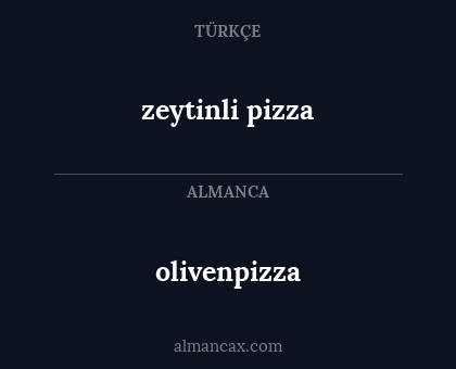 olivenpizza - zeytinli pizza