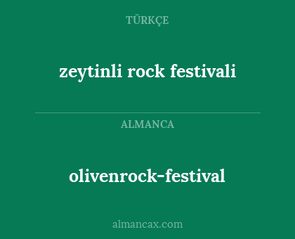 zeytinli rock festivali - olivenrock-festival