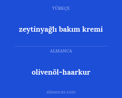 olivenöl-haarkur - zeytinyağlı bakım kremi
