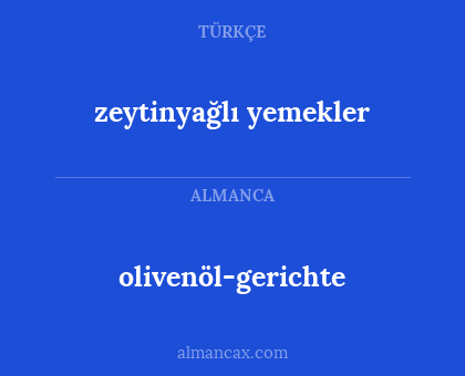 olivenöl-gerichte - zeytinyağlı yemekler