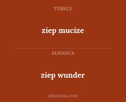 ziep mucize - ziep wunder