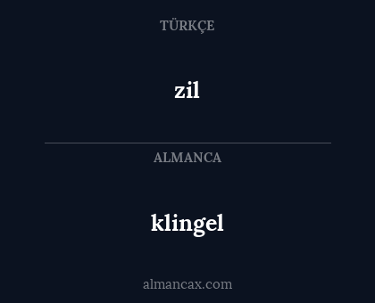 klingel - zil