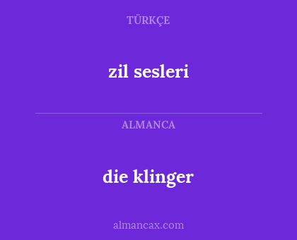 zil sesleri - die klinger