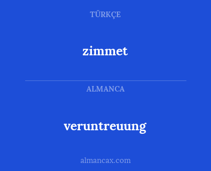 veruntreuung - zimmet