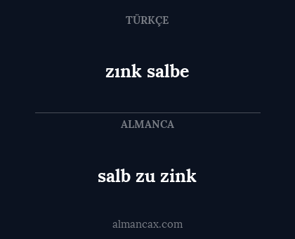 zınk salbe - salb zu zink
