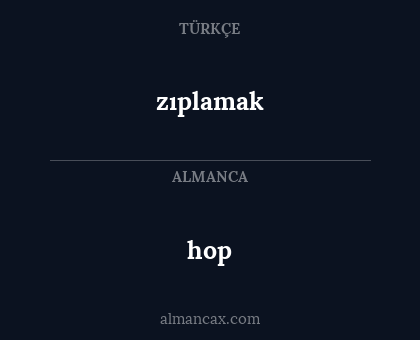 hop - zıplamak