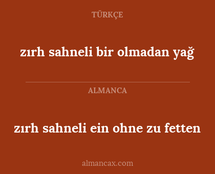 zırh sahneli bir olmadan yağ - zırh sahneli ein ohne zu fetten