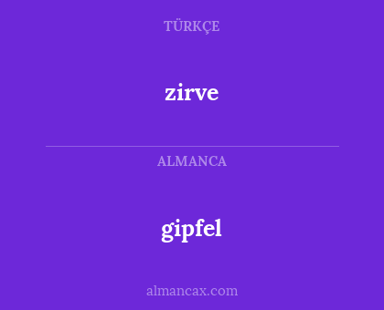 gipfel - zirve