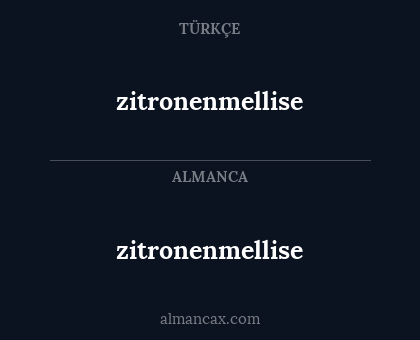 zitronenmellise - zitronenmellise