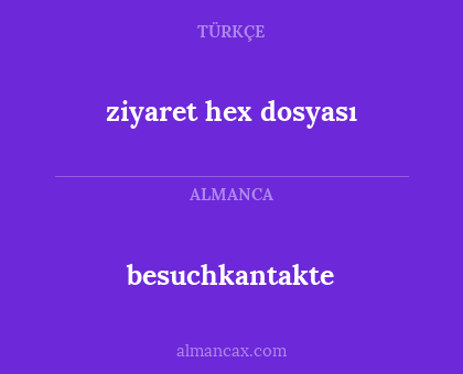 besuchkantakte - ziyaret hex dosyası