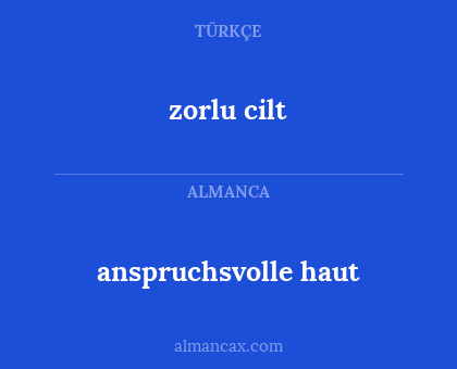 anspruchsvolle haut - zorlu cilt