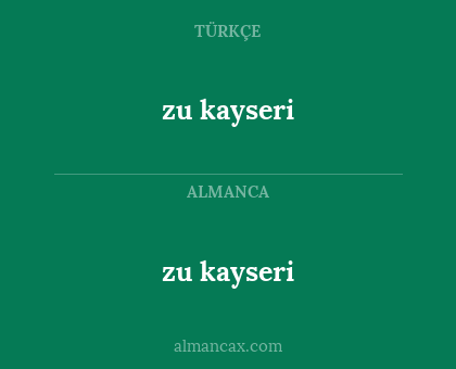 zu kayseri - zu kayseri
