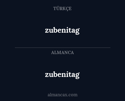 zubenitag - zubenitag