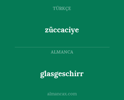 glasgeschirr - züccaciye