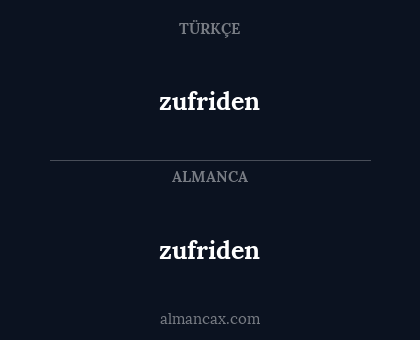 zufriden - zufriden