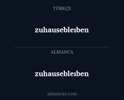 zuhausebleıben - zuhausebleıben